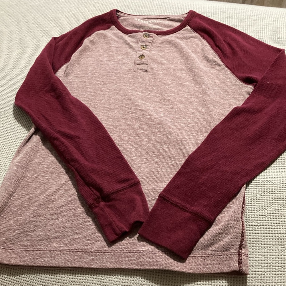 Men’s Maroon Aeropostale Long Sleeve | Men’s Aeropostale | Long Sleeve